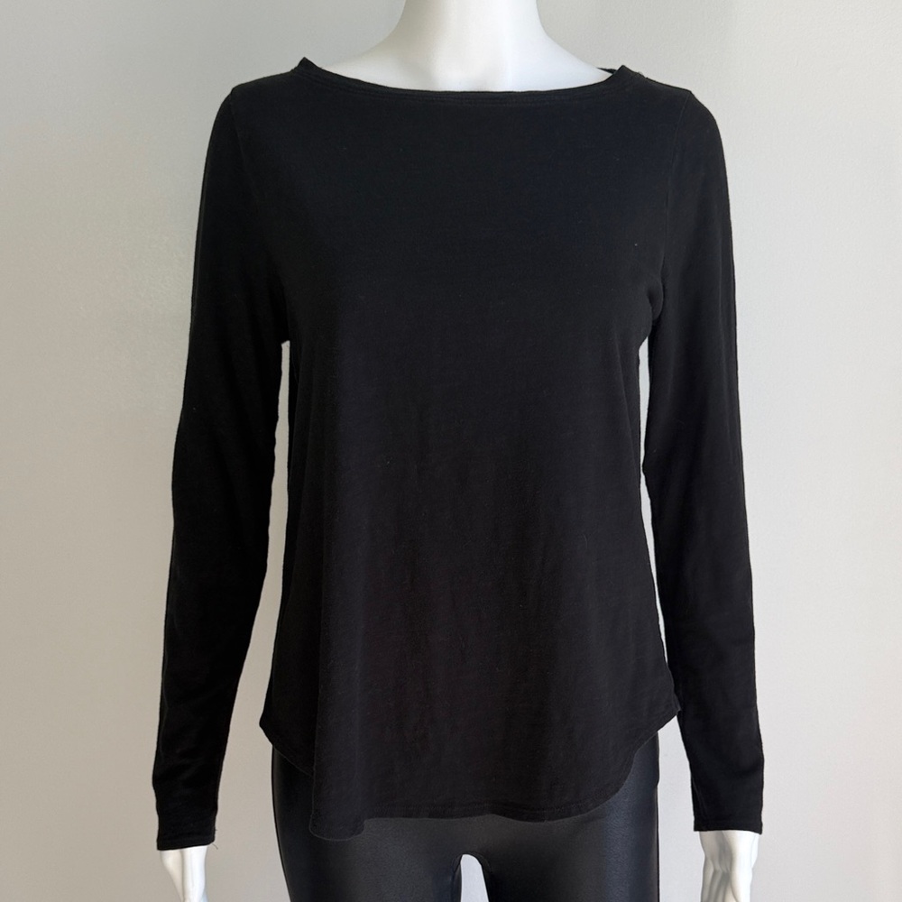 Eileen Fisher Organic Cotton Long Sleeve Tee – Size XS